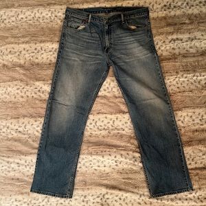 Authentically well worn and distressed 569 Levi’s